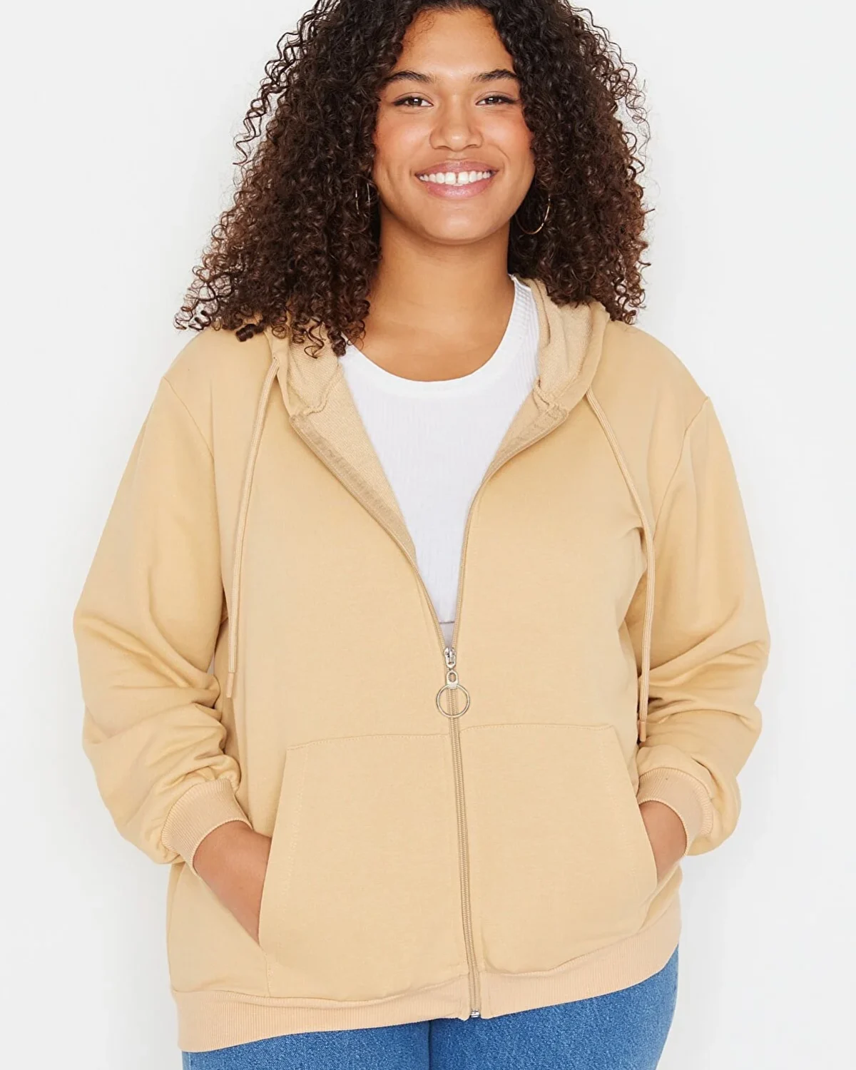 Trendyol Collection Beige Jacket for Women by Picks for Less