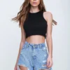Xlacati Collection Black Crop Top for Women by Picks for Less