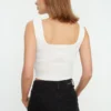 Trendyol Collection White Crop Top for Women by Picks for Less