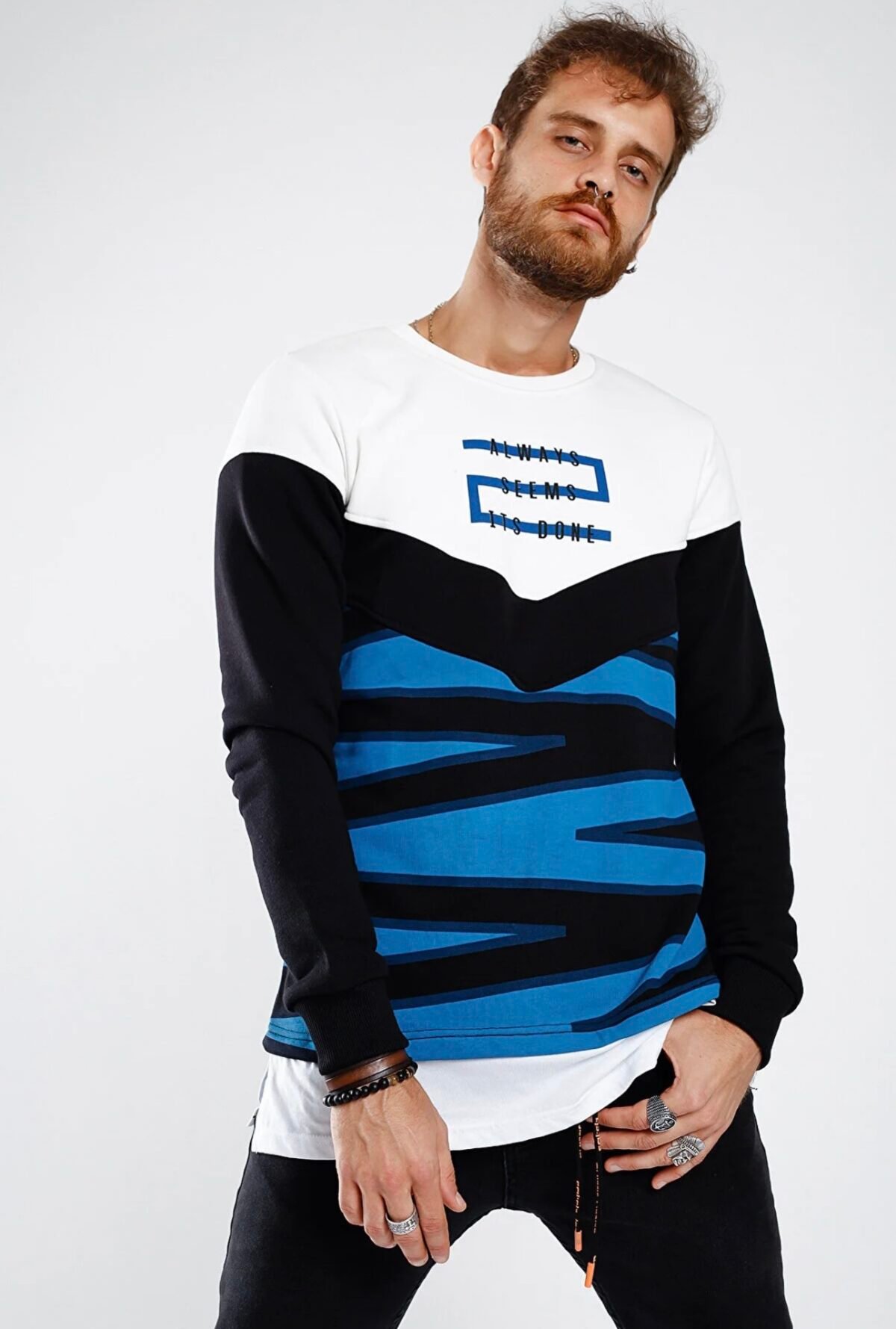 LaFaba Collection Multicolour Jumper for Men by Picks for Less